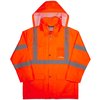 Glowear By Ergodyne Orange S Lightweight Hi-Vis Rain Jacket - Type R, Class 3 8366